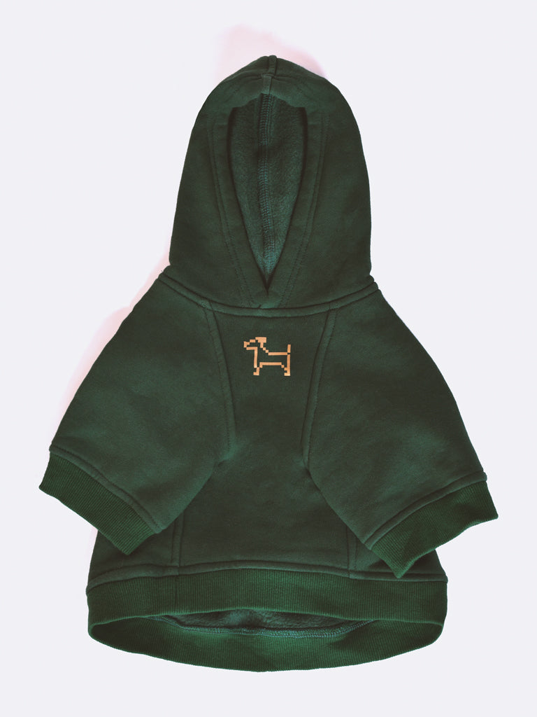 RIFRUF Essential Dog Hoodie Olive Front Studio Shot