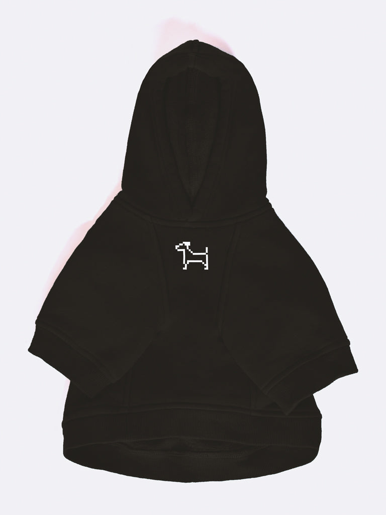 RIFRUF Essential Dog Hoodie Black Front Studio Shot