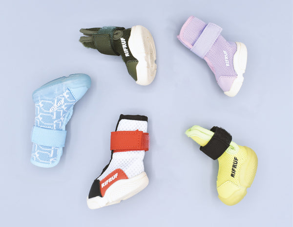 RIFRUF has new dog shoes in 5 different colors 