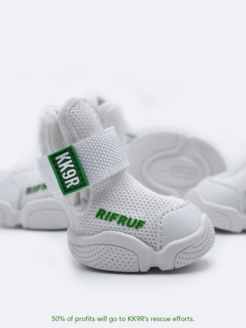 KK9R RIFRUF Caesar 1 Dog Shoes Side View in White Studio Background