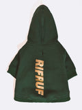 RIFRUF Essential Dog Hoodie Olive Back Studio Shot