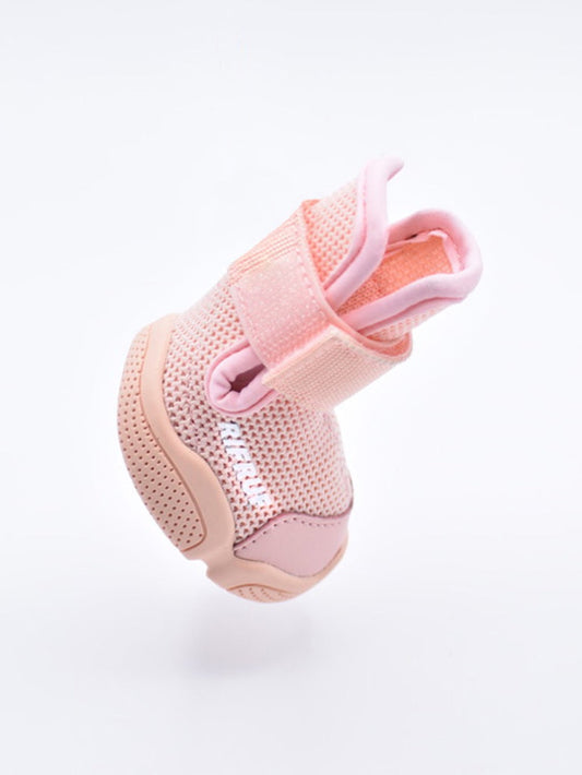 Blush RIFRUF Caesar 1 Dog Shoes Floating Side View in White Studio Background